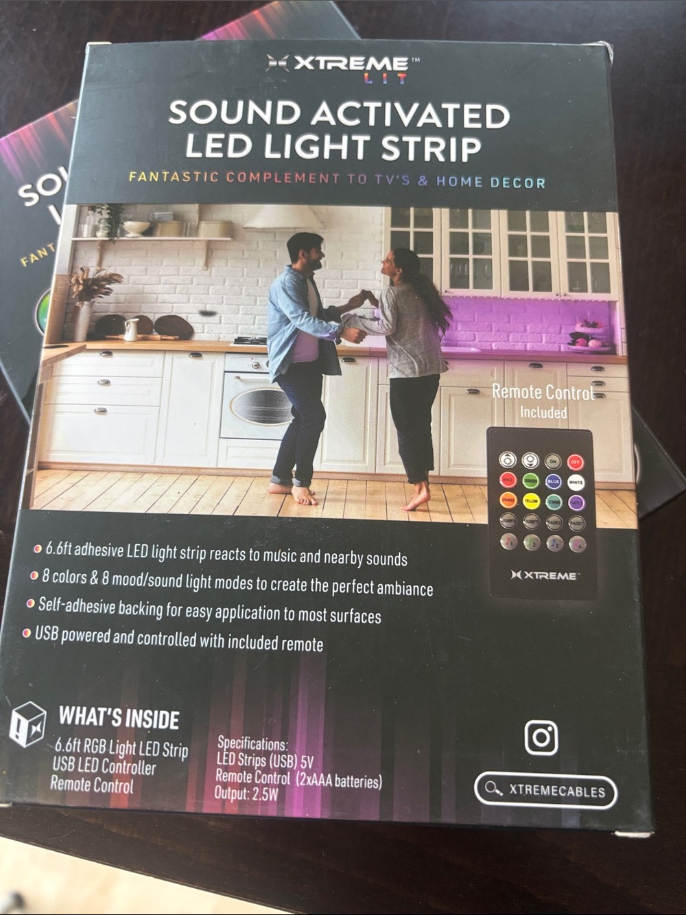 Sound Activated RGB LED Light Strip - Multi-Color - Picture 2 of 2